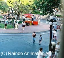 View of Disneyland's Main Street through the front window