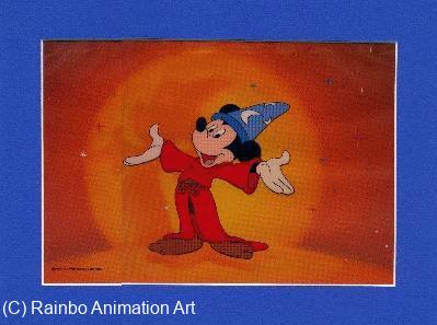 Sorcerer Mickey cel from 60th Anniversary magazine