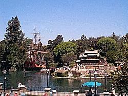 The Columbia sailing in The Rivers of America in Disneyland