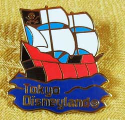 Tokyo Disneyland Pirate Ship Pin Details