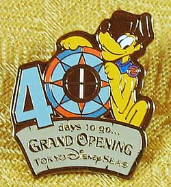 Tokyo DisneySea 40 Days to Go Pluto Pin Details