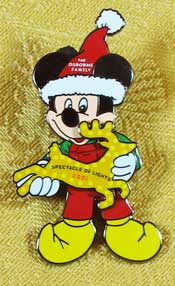 WDW Spectacle of Lights 2001 Santa Mickey Pin Details WDW Spectacle of Lights 2001 Santa Mickey Pin Details