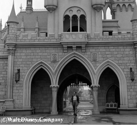 Walt Disney walking in Disneyland Walt Disney walking in Disneyland