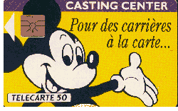 EuroDisneyland Casting Center Mickey Mouse Phonecard image