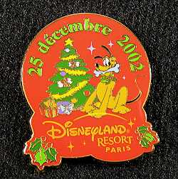 Disneyland Paris Christmas 2002 Pluto Pin image