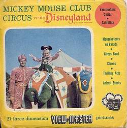 Mickey Mouse Club Circus at Disneyland Viewmaster Set Details
