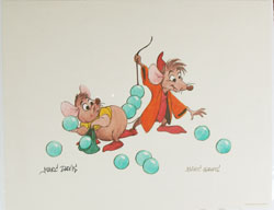 Cinderella Mice Disney Store Lithograph Details