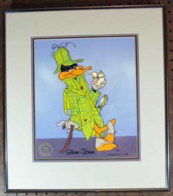Daffy Duck Sherlock II Autographed Limited Edition Cel Details