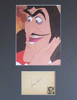 Hans Conreid Autograph - Voice of Captain Hook