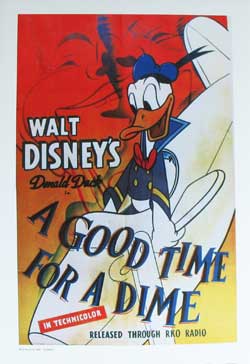 Donald Duck 'A Good Time For A Dime' Poster image