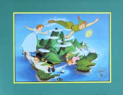 Click to see large image of Peter Pan Disney Store Video litho