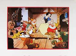 Snow White Disney Store Video Lithograph image