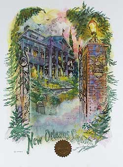 Haunted Mansion Hand-Painted Art Details