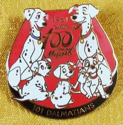 100 Years of Magic 101 Dalmatians Pin Details
