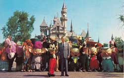 Walt Disney and Mickey Disneyland Postcard Details