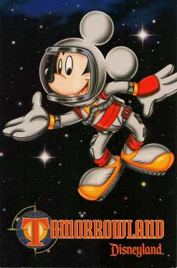 Mickey Mouse 1998 Tomorrowland Disneyland Postcard Details Mickey Mouse 1998 Tomorrowland Disneyland Postcard Details
